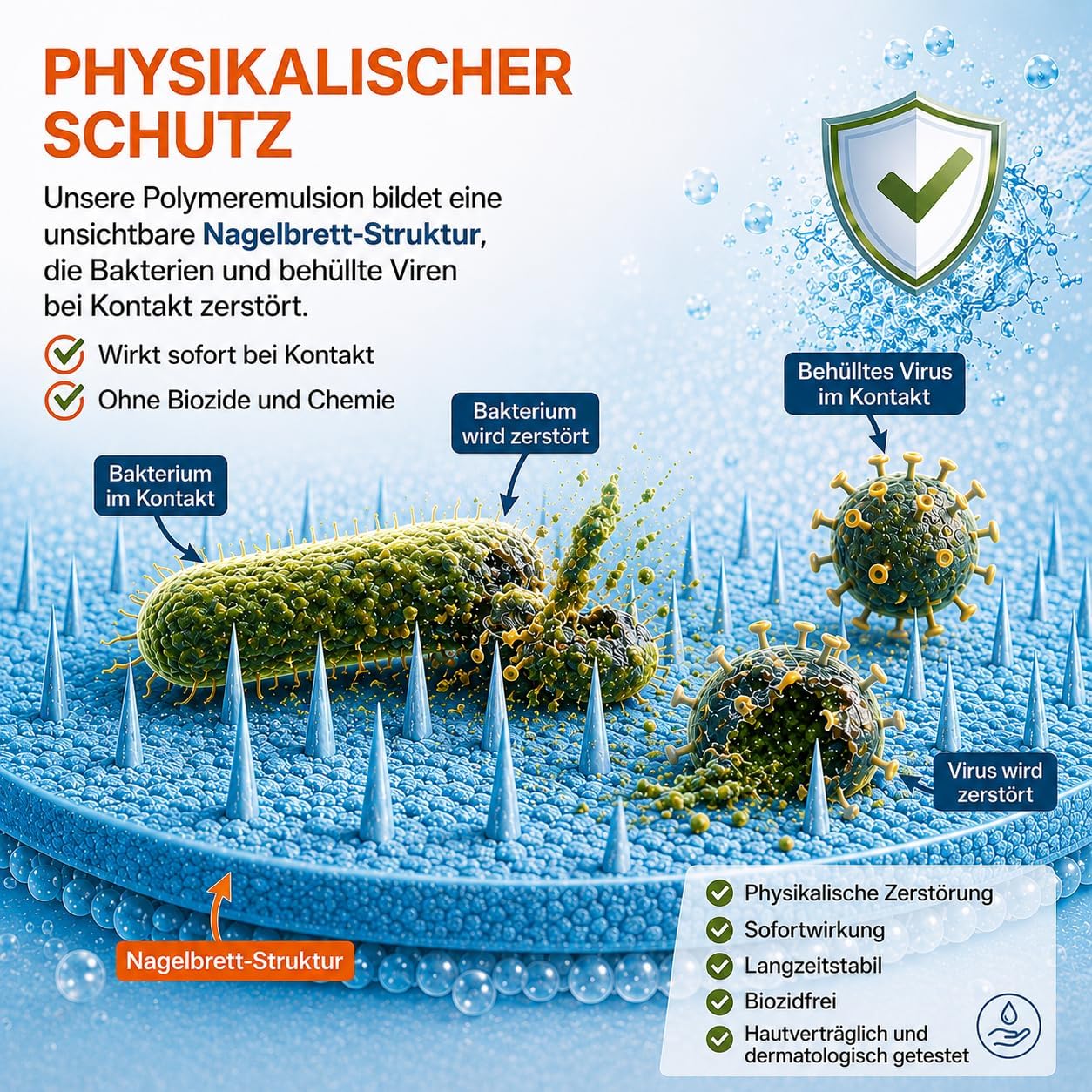 PRAXS physikalische Schutzschicht – wirkt rein physikalisch und biozidfrei